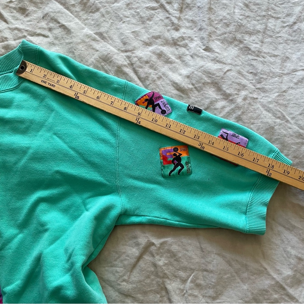 Esprit Sport LA Olympic Era Sweatshirt in Teal with awesome graphics - Picture 12 of 13
